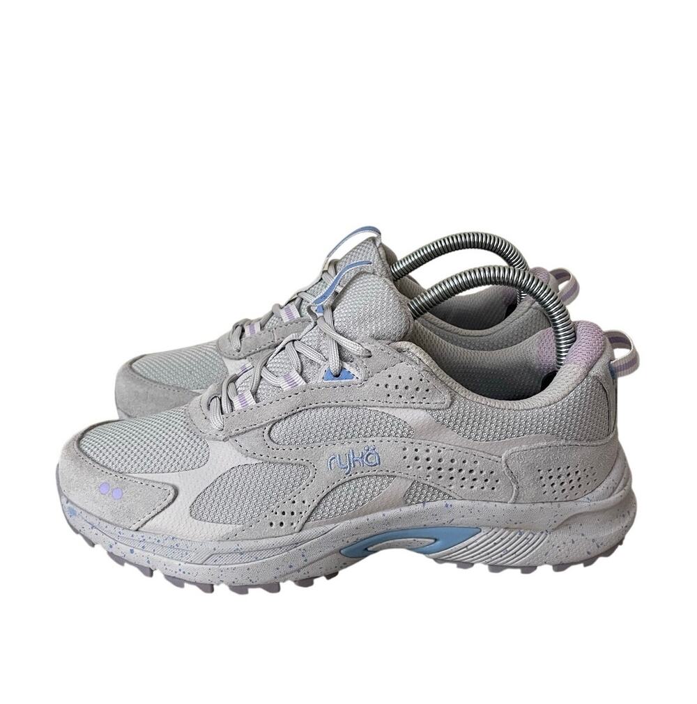 Ryka Womens Size 8 Sky Stride Gray- Blue/Purple Walking Sneaker Shoes